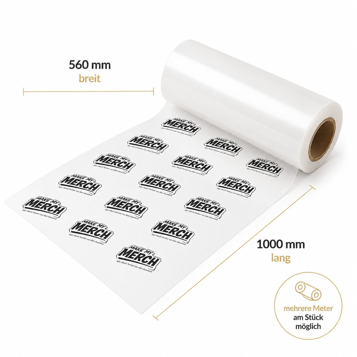 DTF Transfer 560mm x 1000mm (1m) – Meterware | hochwertiger Textildruck online bestellen