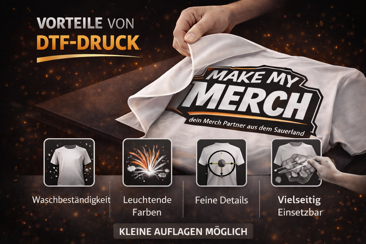 DTF Druckverfahren auf Textilien – hochwertige Merchandise-Produktion